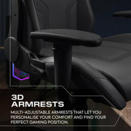 X Rocker Agility Compact Ergonomic Pc Gaming Chair For Kids - Carbon Black - thumbnail 6