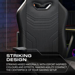 X Rocker Agility Compact Ergonomic Pc Gaming Chair For Kids - Carbon Black - thumbnail 5