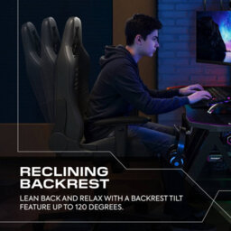 X Rocker Agility Compact Ergonomic Pc Gaming Chair For Kids - Carbon Black - thumbnail 4