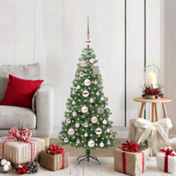 Vidaxl Christmas Tree With 150 Leds With Stand Green 120 Cm Pvc - thumbnail 1