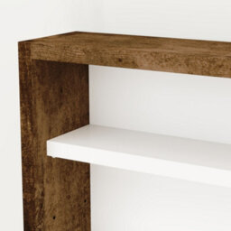 Homcom 5-Tier Wall Display Shelf Unit Cabinet W/ Shelves Glass Doors Brown - thumbnail 8