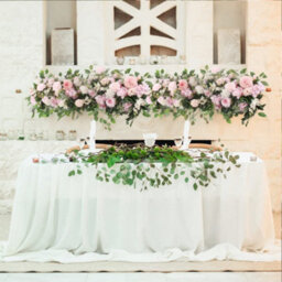 Living And Home Pink White Rose Hydrangea Artificial Flower Swag Green Leaves Wedding Arch Backdrop Hanging Decor - thumbnail 2