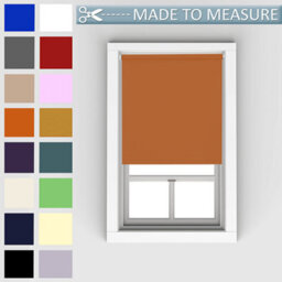 Caecus Blinds Made To Measure Blackout Roller Blind Burnt Orange 120Cm - thumbnail 1