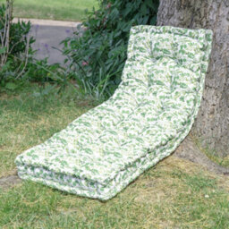 Dibor Vintage Green Leaf Print Cotton Outdoor Garden Furniture Bench Cushion (L)112Cm X (W)44Cm - thumbnail 3