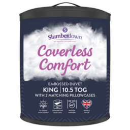 Slumberdown Coverless Comfort Duvet King 10.5 Tog 2N1 Design Matching Pillowcases Reversible All Year Herringbone Cover Washable - thumbnail 1