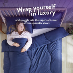 Slumberdown Coverless Comfort Duvet King 10.5 Tog 2N1 Design Matching Pillowcases Reversible All Year Herringbone Cover Washable - thumbnail 5