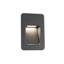 Luminosa Lighting Luminosa Nase Led Outdoor Recessed Wall Light Dark Grey Ip44 - thumbnail 2