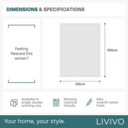 Livivo Double Fleece Blanket - Urban Chic - thumbnail 9