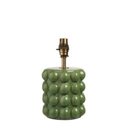 Loops Elegant Olive Green Ceramic Table Lamp Base With Brass Accents For Stylish Interiors - thumbnail 1