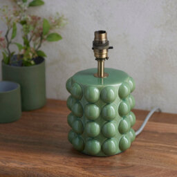 Loops Elegant Olive Green Ceramic Table Lamp Base With Brass Accents For Stylish Interiors - thumbnail 2