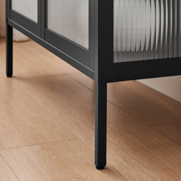 Furniturebox Uk Jia Black Metal Display Cabinet - thumbnail 6