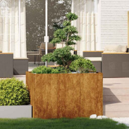 Berkfield Planter Rusty 120X80X80 Cm Weathering Steel - thumbnail 3