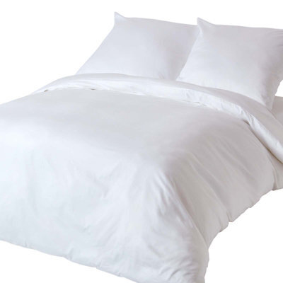 Homescapes White Continental Organic Cotton Duvet Cover Set 400 Tc, 155 X 220 Cm - image 1