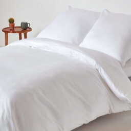 Homescapes White Continental Organic Cotton Duvet Cover Set 400 Tc, 155 X 220 Cm - thumbnail 2