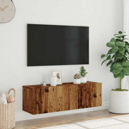 Berkfield Wall Mounted Tv Cabinet Old Wood 100X30X30 Cm Engineered Wood - thumbnail 3
