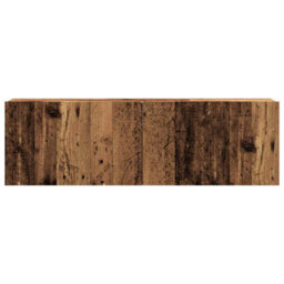 Berkfield Wall Mounted Tv Cabinet Old Wood 100X30X30 Cm Engineered Wood - thumbnail 4