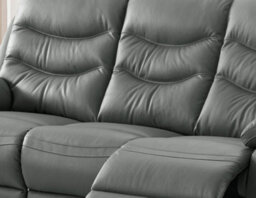 SC FURNITURE LIMITED Dark Grey Genuine Leather Reclining 3 Seater + 2 Reclining Armchairs - Fusion - thumbnail 5