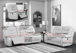 SC FURNITURE LIMITED Dark Grey Genuine Leather Reclining 3 Seater + 2 Reclining Armchairs - Fusion - thumbnail 9