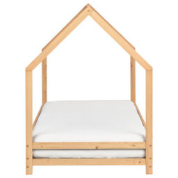 Beliani Kids Bed House Pine Wood Appy 90 X 200 Cm (Eu Single) Light Brown - thumbnail 4