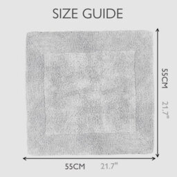 Allure Bath Fashions Elegance Reversible Heavyweight Shower Mat - Dove Grey - thumbnail 3