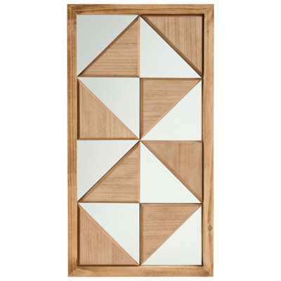 Beliani Wall Decor Hiesville Fir Wood 75 Cm Light Brown - image 1