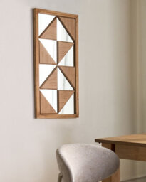 Beliani Wall Decor Hiesville Fir Wood 75 Cm Light Brown - thumbnail 2