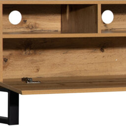 HomeTouch Wooden Tv Stand Oak Wood Tv Cabinet Unit With Large Storage For Living Room - thumbnail 7