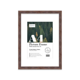 A4 Walnut Picture Frame With Mount For A5 (14.8 X 21Cm - 5.8 X 8.3In) Poster, Photo, Artwork, Or Print. - thumbnail 1