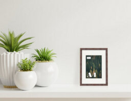 A4 Walnut Picture Frame With Mount For A5 (14.8 X 21Cm - 5.8 X 8.3In) Poster, Photo, Artwork, Or Print. - thumbnail 4