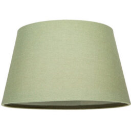 Happy Homewares Traditional 14 Inch Olive Green Linen Drum Table/pendant Lampshade 60W Maximum