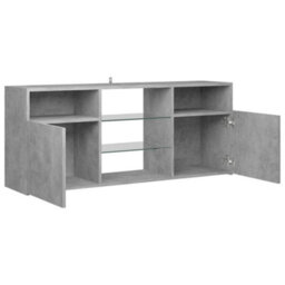 Berkfield Tv Cabinet With Led Lights Concrete Grey 120X30X50 Cm - thumbnail 8