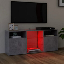Berkfield Tv Cabinet With Led Lights Concrete Grey 120X30X50 Cm - thumbnail 3