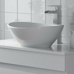Affine 800mm Bathroom Vanity Unit Countertop Wash Basin Sink Oval Floor Standing White - thumbnail 6