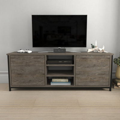 Decorotika Otis Tv Stand For Tv's Up To 63 Inch Black Anthracite - image 1