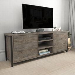 Decorotika Otis Tv Stand For Tv's Up To 63 Inch Black Anthracite - thumbnail 2