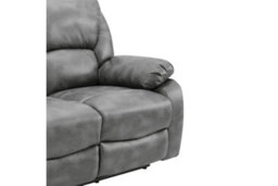 Home Detail Enoch 3 Seater Recliner Sofa, Dark Grey Faux Leather - thumbnail 4