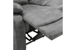 Home Detail Enoch 3 Seater Recliner Sofa, Dark Grey Faux Leather - thumbnail 7