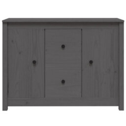 Berkfield Rustic Sideboard Grey 100X35X74 Cm Solid Wood Pine - thumbnail 3