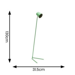 Valuelights Lark Sage Green Metal Task Slimline Floor Lamp - thumbnail 6