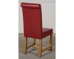 That's Furniture Richmond 90Cm - 150Cm Square Oak Extending Dining Table And 4 Chairs Dining Set With Washington Burgundy Leather Chairs - thumbnail 7