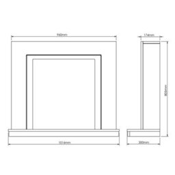 "Newland Colby 38"" Soft White & Chrome Timber Electric Fireplace" - thumbnail 6