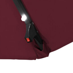 Sundaze 3M Wine Red Led Garden Banana Parasol Cantilever Umbrella Patio Hanging, Base & Weather Protective Cover - thumbnail 8
