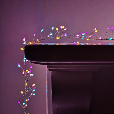 Samuel Alexander 800 Led 5.5M Premier Christmas Indoor Outdoor Wire Cluster Lights With Timer In Rainbow - image 1