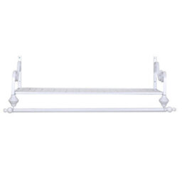 White 60Cm Pipe Clothes Rail Wall Mounted - thumbnail 1