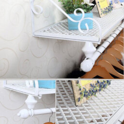 White 60Cm Pipe Clothes Rail Wall Mounted - thumbnail 6