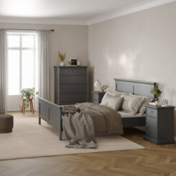 Furniture To Go Paris Nightstand 1 Door + 1 Drawer In Matt Grey - thumbnail 7