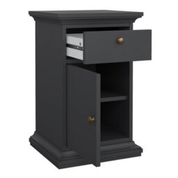 Furniture To Go Paris Nightstand 1 Door + 1 Drawer In Matt Grey - thumbnail 5
