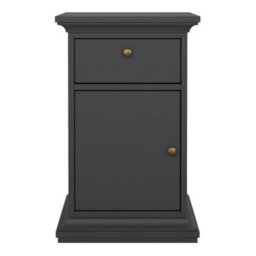Furniture To Go Paris Nightstand 1 Door + 1 Drawer In Matt Grey - thumbnail 2