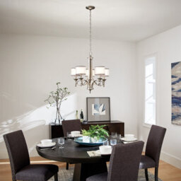 Luminosa Lighting Elstead Lacey 5 Light Chandelier, Antique Pewter, E14 - thumbnail 5