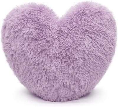 Homes & Linen Teddy Cuddles Heart Shape 3D Fleece Filled Cushion Soft Comfortable Warm & Cozy Home Decor Size 38Cm 100% Polyester Teddy Heart Cu